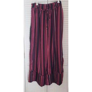 NEW FREE PEOPLE INTIMATELY SWEET INTENTIONS WIDE LEG STRIPED LOUNGE PANTS MEDIUM